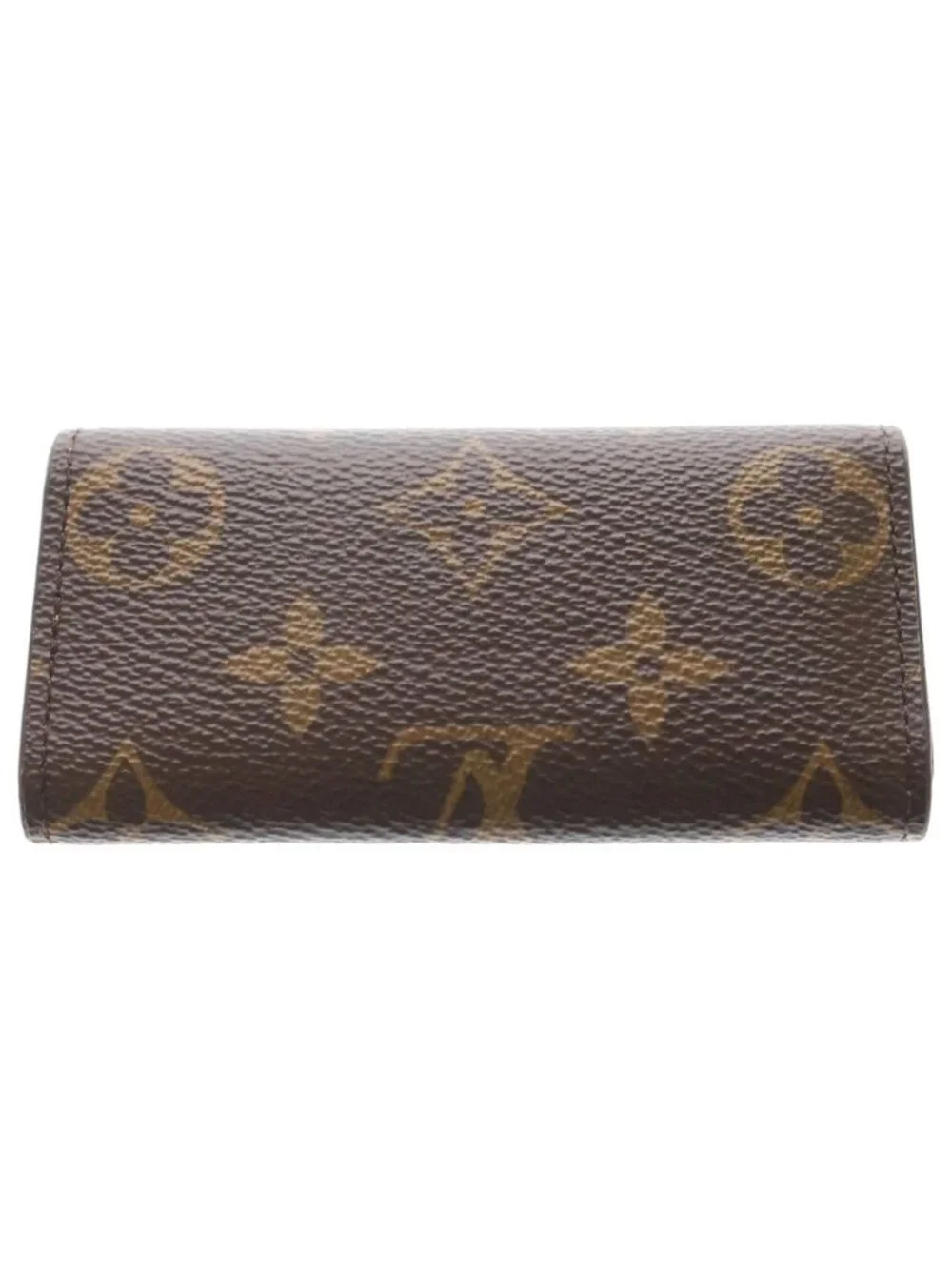 Louis Vuitton Monogram Multicles 4 Leather Key Case Brown Key Holder